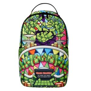 Sprayground Mind Trip Bank DLXR Backpack🔥New Black Bookbag Large School Bag